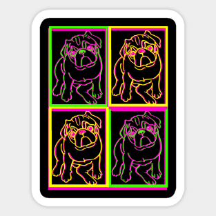 Pug Lovers  Popart Sticker